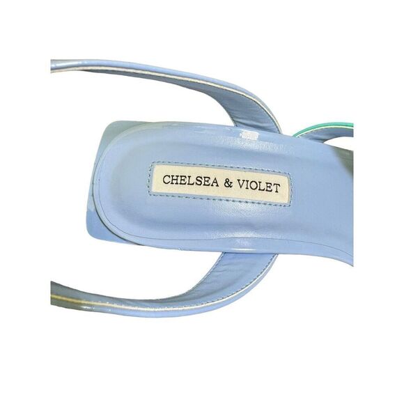 Chelsea and Violet Holli Patent Color Block Ankle Strap Sandals Size 9 - Picture 9 of 9